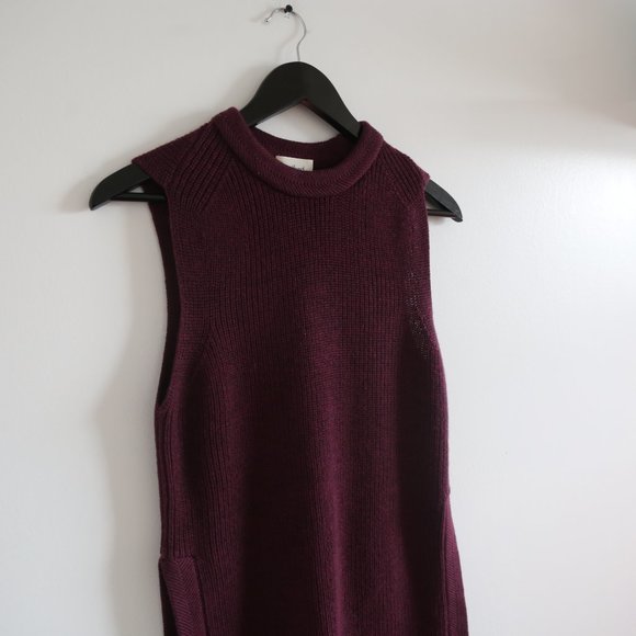 Wilfred 100% Wool Palmier Sleeveless Knit Sweater Tunic Style Shirt - Picture 2 of 7